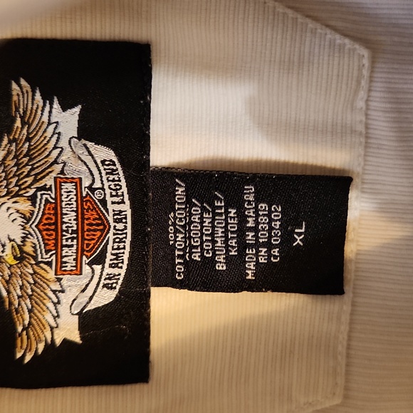 HARLEY DAVIDSON DENIM MEN'S BUTTON DOWN LONG SLEEVE SIZE XL - Picture 4 of 7